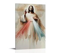 UNFANRWZW The Divine Mercy of Jesus Poster Decorative Painting Canvas Wall Art Living Room Poster Bedroom Painting Wall Art Picture Print Modern Family Room Decor 24 x 36 inches (60 x 90 cm)
