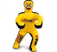 Unfilled Wrestling Dummy for Kids - Youth Grappling Dummy BJJ, MMA, Jiu Jitsu & Judo Training Partner - Durable Martial Arts Practice Buddy (Yellow, 4ft / 48 Inches)