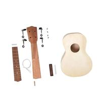 Unfinished 21 Inches Hawaii Guitar Body Treble Ukulele DIY KIT 4 Strings Handwork Basswood Fingerboard Pegs SET Ukulele Starter Kit