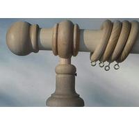 Unfinished 35mm 120cm Ring Bracket Curtain Pole Set (120cm)