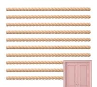 Unfinished 3D Decorative Wood Trim - 10 Pieces Decorative Beaded Wood Trim,cuttable Bobbin Trims Woods Molding | Wooden Beading Strips for Board Project Door Furniture