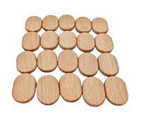 Unfinished Blank Wood Pieces Laser Engraving Blanks, Beech Wooden Blank Tags Without Hole Wooden Cutouts Slices for DIY Craft Supplies Painting Ornaments (Oval 20pcs)