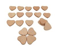 Unfinished Blank Wood Pieces Laser Engraving Blanks, Beech Wooden Blank Tags Without Hole Wooden Cutouts Slices for DIY Craft Supplies Painting Ornaments (Heart 20pcs)