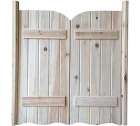 Unfinished Cafe Swinging Doors Solid Wood Swing Door Self Closing Kitchen Partition Door Bar Counter Fence Half Waist Door(WxH:115x90cm(45x35in))