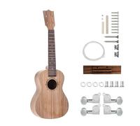 Unfinished Concert Tenor Ukelele 4 StringsHawaii Guitar DIY Zebrawood Body Fingerboard Pegs Strings Bridge Nut SET Ukulele Starter Kit(26)