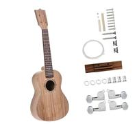 Unfinished Concert Tenor Ukelele 4 StringsHawaii Guitar DIY Zebrawood Body Fingerboard Pegs Strings Bridge Nut SET Ukulele Starter Kit(23)