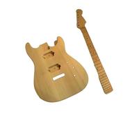 Unfinished DIY Electric Guitar Including Guitar Neck And Guitar Body Set Had Been Polished Smoothly