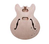 Unfinished Electric Guitar 1set Guitar Kit Maple Guitar Neck And Guitar Body DIY Hollow Electric Guitare