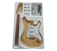 Unfinished Electric Guitar Making Accessorie Set Maple Body Hard Maple Neck Rosewood Fingerboard professional Electric Guitar Kits (Color : 02)