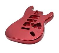 Unfinished Guitar Kit Okoume Wood/poplar Wood Red Color Guitar Body High Gloss Electric Guitar Barrel Accessory Guitar Parts Poplar Wood Handmade Guitar Body (Color : Dark red)