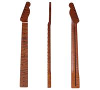 Unfinished Guitar Neck 21 Fret Matte Roasted Tiger Grain Maple Electric Guitar Neck DIY Accessories