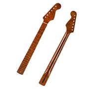 Unfinished Guitar Neck 21 Frets Gloss Paint Tiger Flame Maple Neck Inlay Abalone Dots For Electric Guitar Musical Instrument