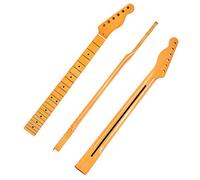 Unfinished Guitar Neck 22 Frets Inlay Dots Maple Fingerboard Electric Guitar Neck Yellow Musical Instrument Accessories