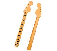 Unfinished Guitar Neck 22 Frets Maple Neck With Maple Fingerboard For Electric Guitar Yellow Matte Paint