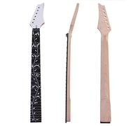 Unfinished Guitar Neck 24 Fret Double Crank Electric Guitar Neck With Shell Decorated Fingerboard(Matte)