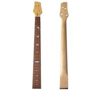 Unfinished Guitar Neck 4 String 22 Fret Electric Bass Neck Matte Maple Right Hand Ukulele Handle