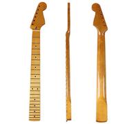 Unfinished Guitar Neck 6 String 22 Fret Maple Neck With Yellow Glossy Small End Suitable For ST Electric Guitar DIY Accessories(No line)