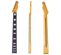 Unfinished Guitar Neck 6 String 22 Fret Yellow Matte Maple Neck Rosewood Fretboard Square Decorative Fretboard For TL Guitar