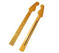 Unfinished Guitar Neck 6 String Electric Guitar Neck High Gloss Yellow 21 And 22 Frets Full Canada Maple For ST Guitar Neck (Color : 01)
