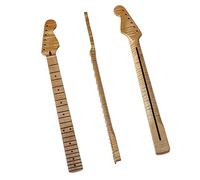 Unfinished Guitar Neck Flame Maple Electric Guitar Neck For ST Neck One Piece Canada Flame Maple Wood High Gloss Finish 21 Frets (Color : 22 frets)
