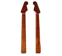 Unfinished Guitar Neck For ST Electric Guitar Neck Roasted Flame Maple 6 String Guitar Neck 22 Frets Guitar Neck 5.6cm Width (Color : 01)