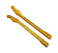 Unfinished Guitar Neck Left Hand 21 Frets Small Head For ST Electric Guitar Neck Canada Maple For ST Neck Yellow High Gloss