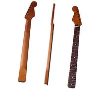 Unfinished Guitar Neck Left Hand For ST Guitar Neck Roasted Canada Maple Small Head Matte Finish Brown 22 Frets Guitar Neck