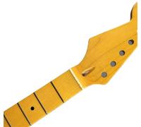 Unfinished Guitar Neck Left Hand Guitar Neck Replacement 22 Fret Maple Fingerboard Dot Inlay
