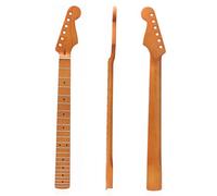 Unfinished Guitar Neck Matte Yellow 22 Fret Maple Neck For ST Electric Guitar