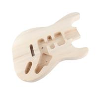 Unfinished Handcrafted Guitar Body Candlenut Wood Electric Guitar DIY Barrel Replacement Parts for Luthiers and Enthusiasts (Basswood)