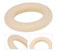 Unfinished Natural Wood Rings for Macrame and Jewelry Crafting, Multiple Sizes of Solid Wood Circles with Smooth Finish for Easy Customization (9 * 1cm)