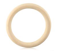 Unfinished Natural Wood Rings for Macrame and Jewelry Crafting, Multiple Sizes of Solid Wood Circles with Smooth Finish for Easy Customization (12.5 * 1.5cm)