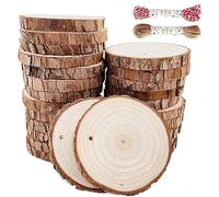 Unfinished Natural Wood Slices 30 Pcs 6-7cm Inch Craft Wood kit Predrilled with Hole Wooden Circles Great for Arts and Crafts Christmas Ornaments DIY Crafts Rustic Wedding Ornaments