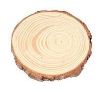 Unfinished naturalll Wood Slices, Round Wood Discs with Tree Bark, Wooden Circles Crafts Christmas Ornaments Wood Slices Centerpieces for Rustic Wedding Decoration(9~10cm-Model 4)