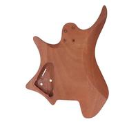Unfinished Polished Mahogany Guitar Body, 6 String Headless Electric Guitar Body, Prefabricated DIY Kit with Mounting Holes for Custom Guitar Building
