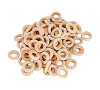 Unfinished Solid Wood Rings 20mm Dia. 200-Piece DIY Jewelry Making Craft Supplies Pendant Connectors