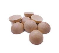 Unfinished Split Wood Balls 20 Pcs 5cm Diameters Half Wooden Balls Mini Hemisphere Half Craft Balls for DIY Projects Arts and Craft Supplies