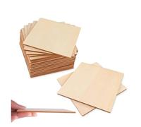Unfinished Wood Boards for Crafts Wood Square 4x4in Blank Sheet for Crafts, Thin Unfinished Squares for Burning Painting Staining Engrav(Woodcolor 10pcs)
