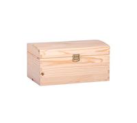 Unfinished Wood Box For Storage, Decoration, Organisation, Large Natural Wooden Craftsmanship, Rustic Home Decor, Keepsake, Chest 25,5 x 16 x 13 cm.