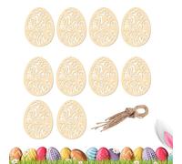 Unfinished Wood - Easter Egg Pendants That Can Be Crafted, DIY Decorations | Natural Wooden Shapes For Schools, Ho