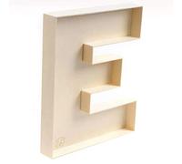 Unfinished Wood Fillable Letter E, Handmade Fillable Shaped Letter, fillable Letter Box A-Z