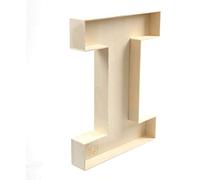 Unfinished Wood Fillable Letter I, Handmade Fillable Shaped Letter, fillable Letter Box A-Z