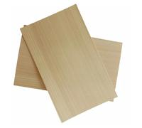 Unfinished Wood for DIY 0.5mm/0.8mm/1mm Natural Hinoki Cypress Wood Veneer Sheet,2 Pieces 17cm×28cm Easy DIY for Table Tennis Racket Woodworking(0.5mm)