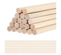 Unfinished Wood for DIY 10-60pcs Small Bamboo Stick Diameter 4mm/6mm/7mm/8mm/Length 20/30cm DIY Handmade Building Model Materials Wood(4mmx20cm,30Pcs)