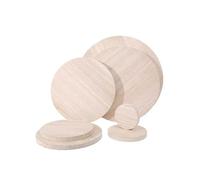 Unfinished Wood for DIY 1Pc 100/150/200/250/300/350/400mm Pine Solid Wood Board DIY Material Handmade Round Wooden Carving Thick 12/15/17/20mm(Wood Color,350mm,12mm)