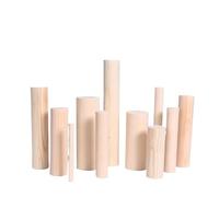 Unfinished Wood for DIY 2-5Pcs10/15/20/25/30/35/40/50/60mm Length 100/200-500mm Round Pine Wood Rod Solid Strip DIY Model Material Accessories(Dia 60mm,Lenght 200mm-4Pcs)