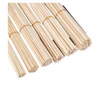 Unfinished Wood for DIY 20-50pcs 30cm Round Wooden Bamboo Sticks DIY Handmade Craft Making Building Model Woodworking Supplies Tools Rattan(5x300mm-50pcs)