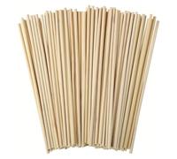 Unfinished Wood for DIY 50/100/150pcs Dowel Rods Wooden Dowels Craft Wood Sticks Unfinished Natural Bamboo for Flower Bouquet Crafts and DIYers(150pcs)