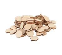 Unfinished Wood for DIY 50pcs 3cm Unfinished Wood Hexagon Pieces, Blank Slices Chips Cutouts for DIY Crafts Painting Board Games Home Decor