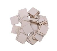 Unfinished Wood Sheets Unfinished Wood Venner Sheet DIY Printed Blank Wooden Plate Model Slices Supplies Squares Home Decoration(4cm 50pcs)